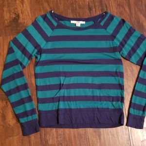 Stripped long sleeve Tee with banded waist